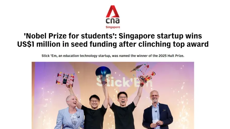 The Stick ’Em team on the Hult Prize global finals stage